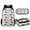 Dachshund Love Print, variant on KUIFORTI Shoulder Bag Backpack Crossbody Bag Portable Lunch Bag Handbag Pencil Case with Pocket, Fried Egg Print