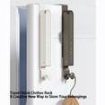 thumbnail image 2 of Advancent Solución de almacenamiento versátil: ganchos plegables para puerta con 6 perchas y extensiones. Percha para puerta para ropa. Almacenamiento y organización del hogar Estilo gancho gris, 2 of 6