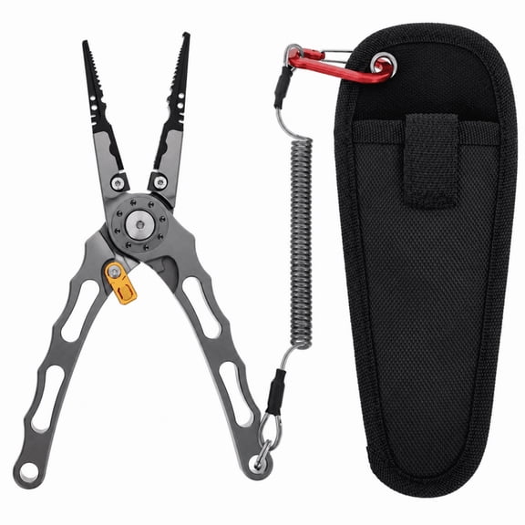 Aluminum Fishing Pliers – Multi-Functional Hook Remover, Split Ring Opener & Line Cutter Tool