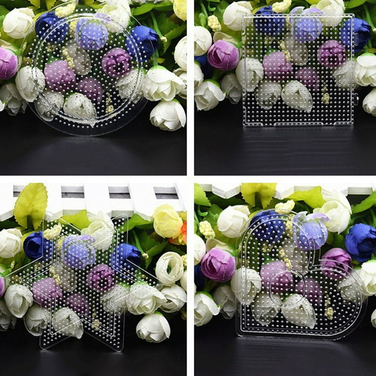 4 Pcs 2.6mm Fuse Beads Boards Clear Plastic Pegboards Children's DIY