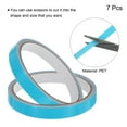 thumbnail image 3 of Uxcell 7Rolls 0.47inch x 9.8feet Glow in the Dark Tape PET Fluorescent Tape, Sky Blue, 3 of 5