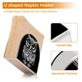 thumbnail image 4 of Dailycode 2 Pack Napkin Holder for Table Acrylic Kitchen Paper Tissue Dispenser, White Hand Drawn Owl, 4 of 9