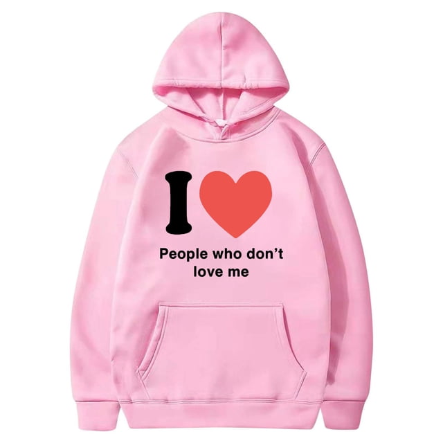 Penkiiy J'aime Mon Copain J'adore Mon Copain Chandail à Capuchon Unisexe pour Hommes Chandail en Molleton Pulls Imprimé de la Saint-Valentin Survêtement Veste TP Rose