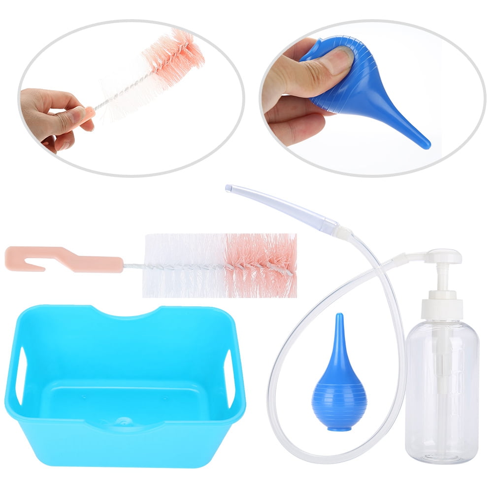 HURRISE Ear Wax Remover Washer Bottle + Basin + Bulb Syringe + Brush Ear Cleaning Set, Ear Wax