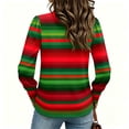 thumbnail image 5 of Women'S Striped Long Sleeve Crew Neck Sweatshirt Pullover Top Loose Fit Casual Fall Going-Out Lounge Outfits, 5 of 5