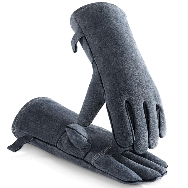 Guantes para parrilla y soldadura OZERO 932°F resistentes al calor, grises