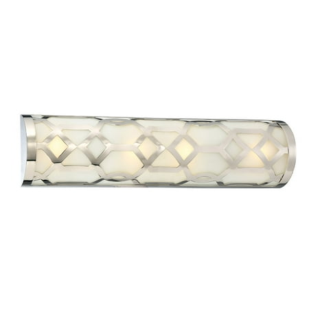Pn Polished Nickel Porcelain - Crystorama 2264-PN-LED Jennings LED 24 inch Polished Nickel Vanity Light Wall Light in Polished Nickel (PN)