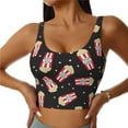 thumbnail image 2 of Uemuo Popcorn Pattern Women's Sports Bra - High Impact Support, Breathable, and Comfortable Athletic Bra for Running, Yoga, and Workouts, 2 of 9