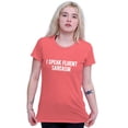 thumbnail image 3 of I Speak Fluent Sarcasm Humor Womens Fitted Plus Size Graphic Tee Brisco Brands 3X, 3 of 4