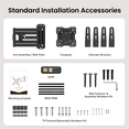 thumbnail image 3 of MountFTV Full Motion Long Arm TV Mount for 26-65" TVs, 37.4" Long Extension, Up to 110 lbs, Max 400 x 400mm, Corner TV Wall Mount Bracket with Tilt, Swivel, Single Wood Studs, 3 of 11