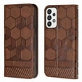 thumbnail image 5 of Dteck Wallet Case for Samsung Galaxy A33 5G, Patterned Embossed Premium TPU Leather Shockproof with Card Sleeve Magnetic Folio Flip Phone Cover,Brown, 5 of 5