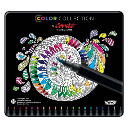 BIC Color Collection by Conte, Felt Pen, 20-Count, Assorted