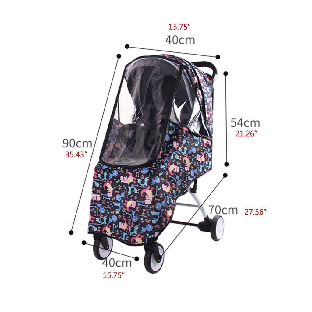 tegongse Babies Stroller Raining Cover Travel Weather Shield Accessory Waterproof Windproof for Protection Protect from Dust Snow