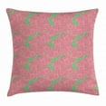 thumbnail image 1 of Aster Throw Pillow Cushion Cover, Flowers Beauty Essence of Spring Retro Art Petals Wedding Bridal Theme, Decorative Square Accent Pillow Case, 24 X 24 Inches, Shamrock Green Coral, by Ambesonne, 1 of 2