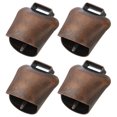 thumbnail image 1 of Unique Bargains 1.5 x 2.5 x 1.5' Mini Cow Bells, 4 Pcs, Red Patina, 1 of 5
