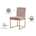 thumbnail image 2 of Meridian Furniture Giselle Pink Velvet Dining Chair (Set of 2), 2 of 5