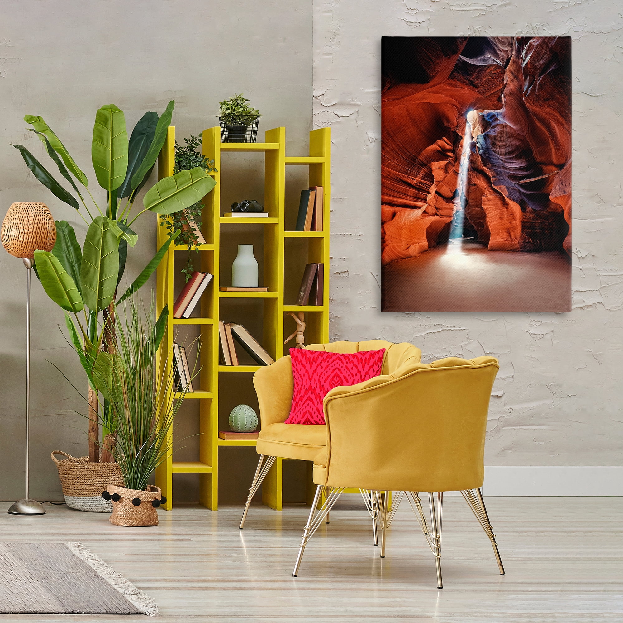 Stupell Industries Looming Cliff Cave Landscape & Nature Photography Wrapped Canvas Art Print Wall Art, 30 x 45
