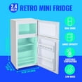 thumbnail image 4 of Tacool 2.4 Cu.ft Mini Fridge with Freezer, Apartment Size Refrigerator, White, New, 4 of 7
