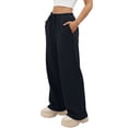 thumbnail image 3 of Ltctricy Sweatpants for Women Wide Leg Baggy Lounge Travel Pants Athletic Workout Casual Drawstring Pants with Pockets, 3 of 7