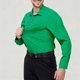 thumbnail image 1 of Blusa y camisa de manga larga con cuello vuelto para hombre, color liso, informal, a la moda, con botones, manga larga, elástica, de poliéster, 1 of 6