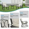 thumbnail image 5 of VENTOPYR 3 Piece Rocking Chair Bistro Set, Patio Outdoor Furniture w Cushions, Glass-Top Table, 5 of 7