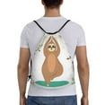 thumbnail image 2 of Bingfone Cute Sloth In Yoga Pose Tree Drawstrings Backpacks Bags For Men Women Gym Drawstrings Bag, 2 of 9