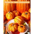 thumbnail image 5 of 12 Pcs Assorted White Plastic Pumpkin Decorations - Fall Home Decor for Thanksgiving, Halloween, Wedding & Party, DIY Craft Artificial Fake Foam Pumpkins for Table Centerpiece, 5 of 12