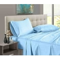 thumbnail image 2 of 100% Egyptian Cotton Bed Sheets Set with 12" Inch Deep Pocket - Soft & Cooling Sheets - 4 Piece Sheets & Pillowcases - 400 Thread Count Luxury Bedding - Light Blue Stripe, Twin Size., 2 of 7