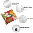 thumbnail image 6 of nygtbtfer  Pillow Orange Floral Decorative Pillows Soft Velvet Cushion Cases for Couch Sofa Bed Home Decor Set of 2 White, 6 of 7