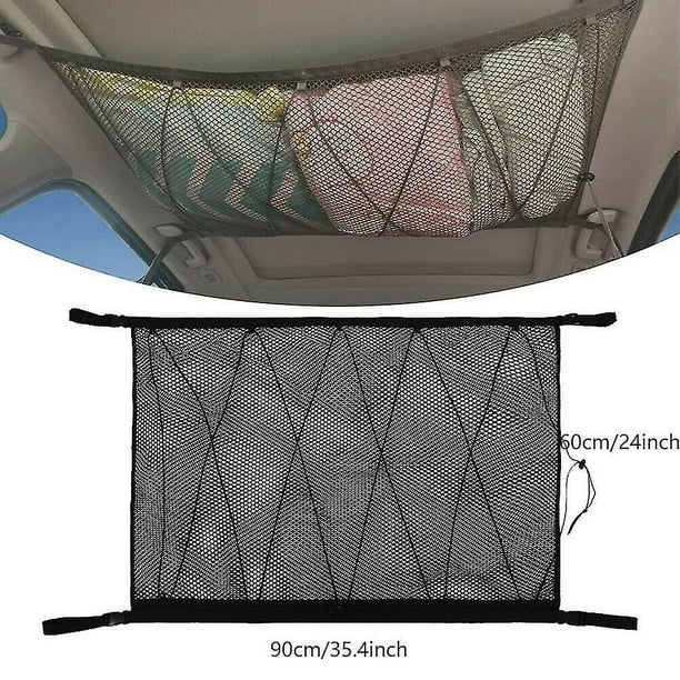 Car Interior Ceiling Cargo Net Top Storage Mesh Pouch for SUV Camping Trunk  Van 