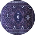 thumbnail image 1 of Ahgly Company Indoor Round Persian Blue Traditional Area Rugs, 4' Round, 1 of 4
