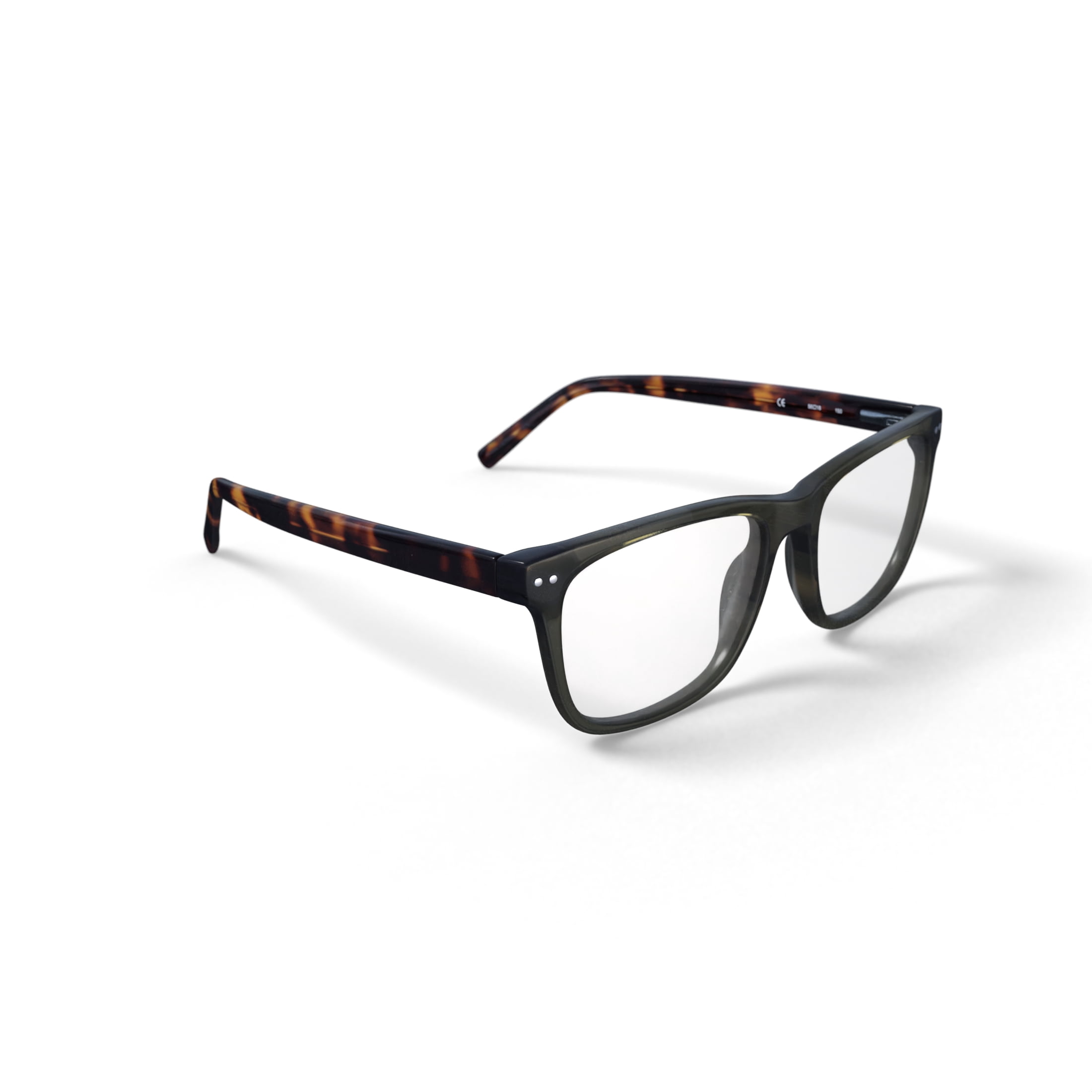 Walmart Men's Luke Square Prescription Eyeglasses with Case, Green