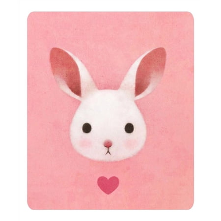 Cute Pink Bunny Mouse pads Gaming Mouse Pad 9.84x7.87 inches