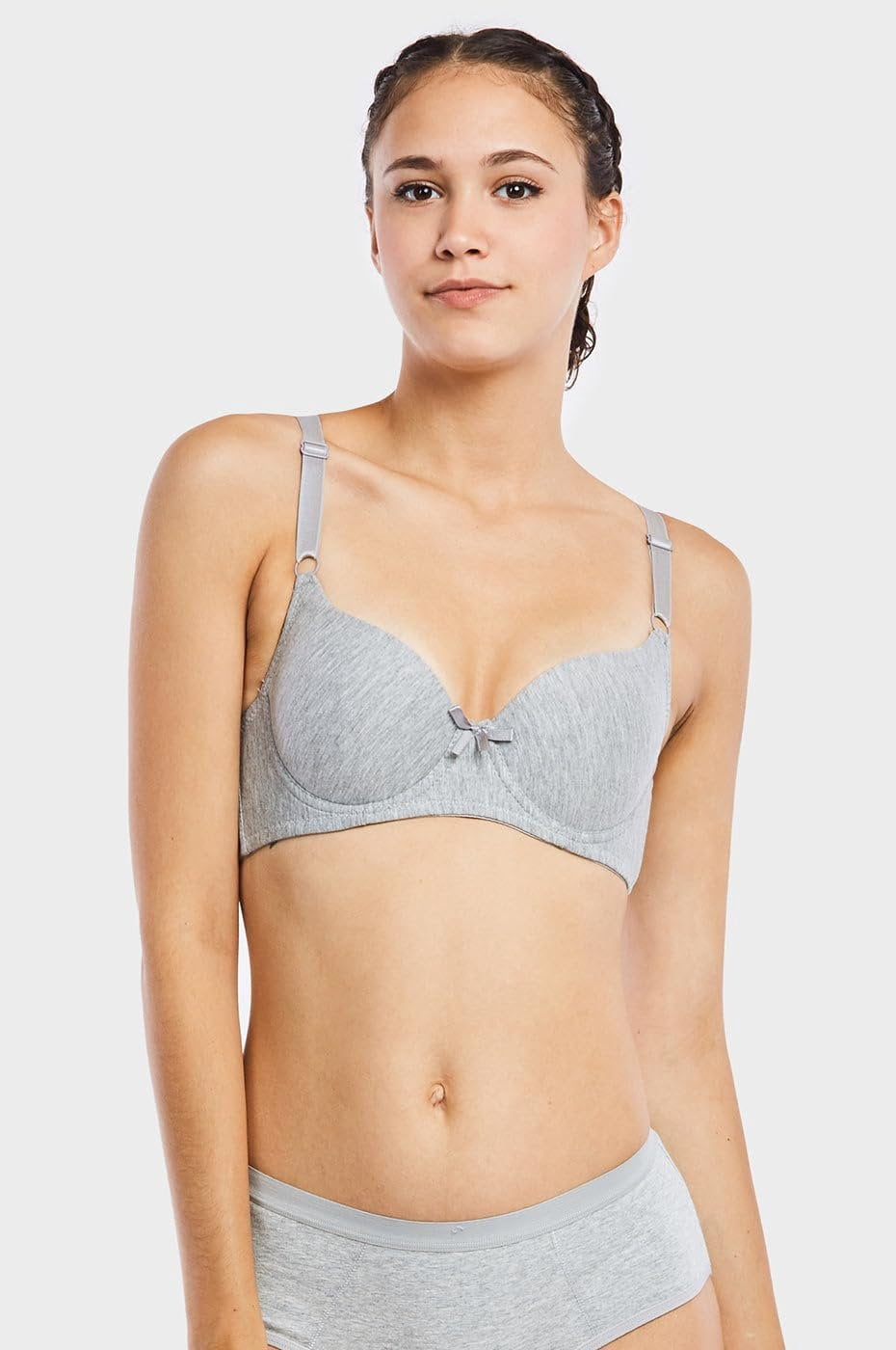 Women's Basic Plain Bras Petite to Plus Size, Pack of 6 4271P5, 40C