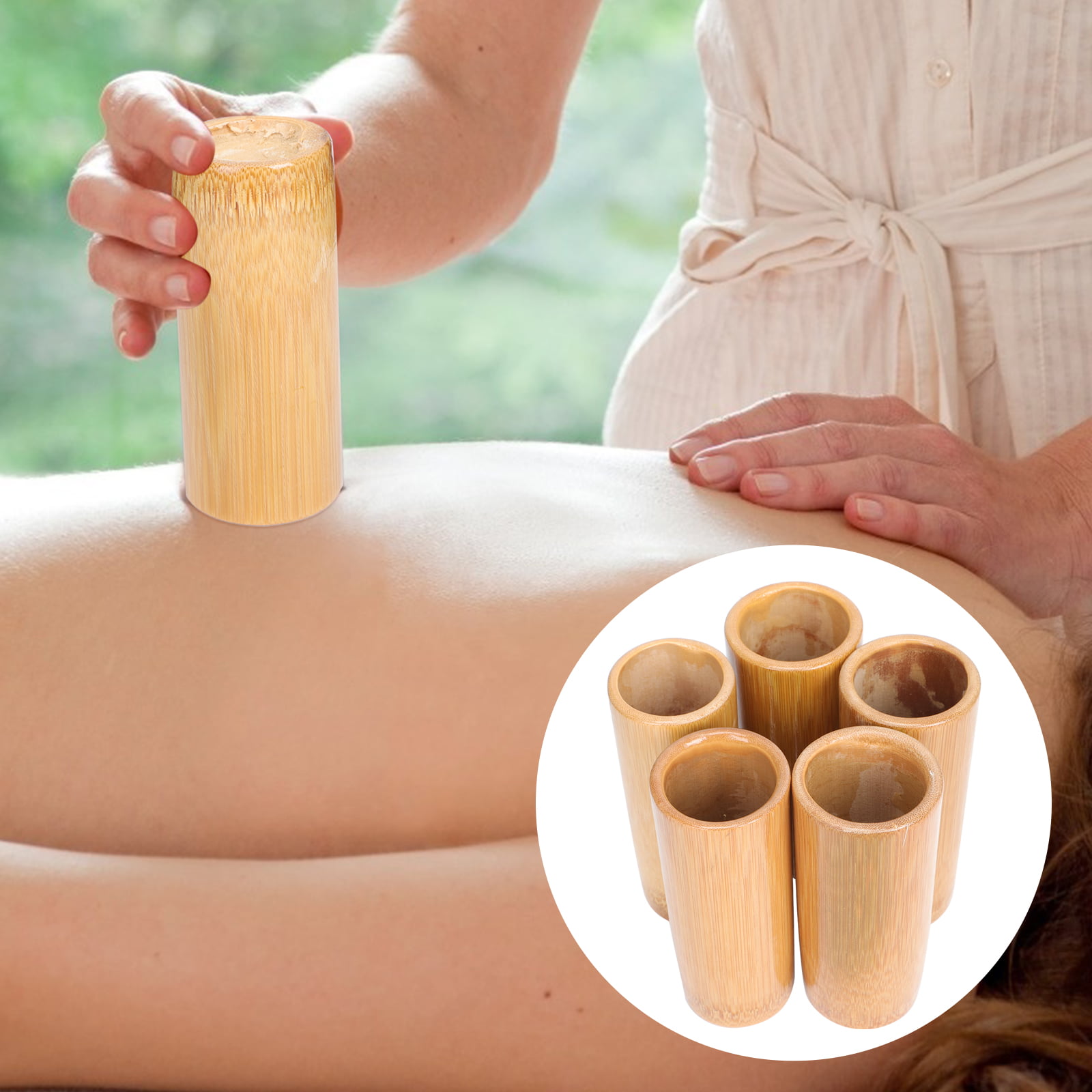 3 Piece Bamboo Cups for Fire Cupping —