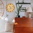 thumbnail image 2 of Lucidhisun Coffee Time Battery Operated Round Wood Silent Non Ticking Wall Clock 10in, Rustic Coffee Lover Gift Decor Wall Clock for Living Room, Kitchen, Home,Bathroom, Bedroom, Laundry Room, 2 of 7
