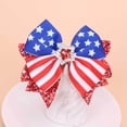 thumbnail image 6 of WUANDIXFA Bows for Toddler Girls 4th of July Hair Bow Baby Girl Fourth of July Bow Big Bows for Girls Red Bow for Hair 3-12 Years,Watermelon Red, 6 of 7