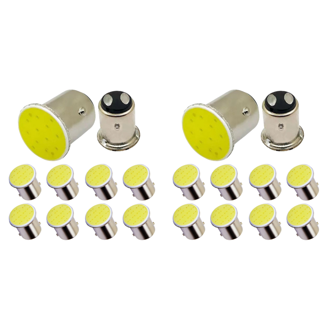 10 Uds 1157 BAY15D LED COB Bombilla Señal Freno Estacionamiento Marcha Atrás Automática
