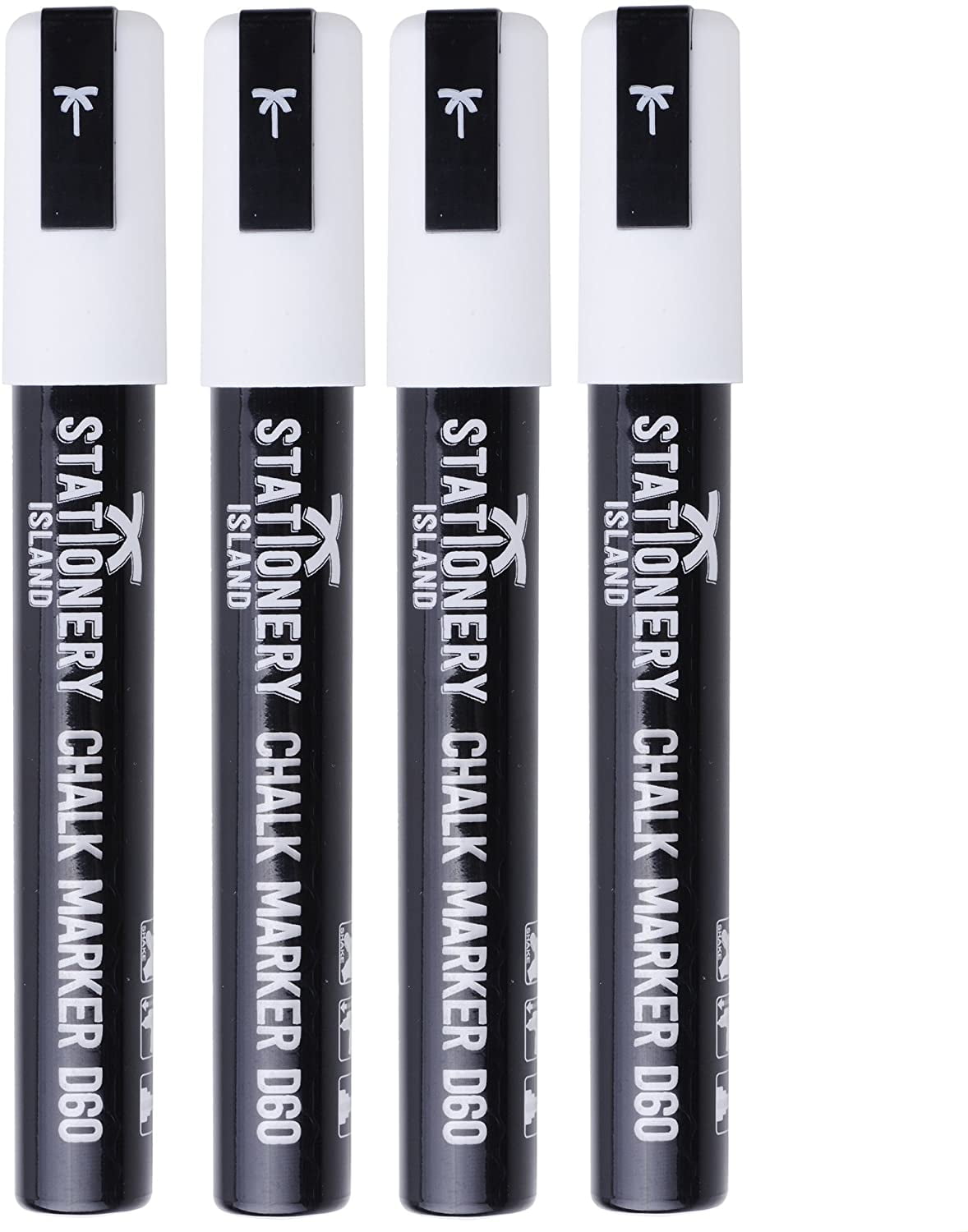 STATIONERY ISLAND Liquid Chalk Pens White Markers for Blackboards Dry