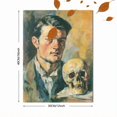 thumbnail image 3 of Qisvanset Vintage Skull Still Life Canvas Print 12x16 Inch Study Room Art, 3 of 8
