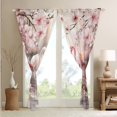 thumbnail image 3 of Cherry Blossom Flamingo 30%-50% Blackout Curtains 42"Wx63"L Japanese Window Curtains For Teen Women Pink Floral Tropical Animal Curtains & Drapes Aesthetics Bedroom Room 2 Panels, 3 of 6