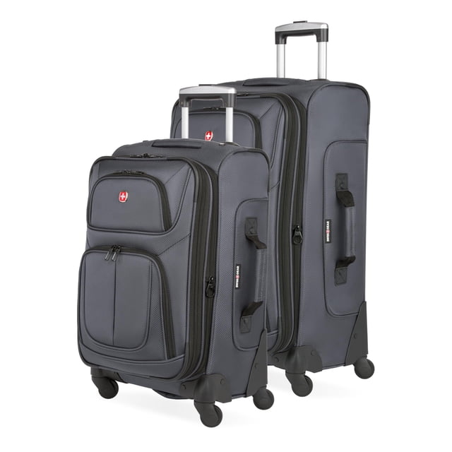Luggage SwissGear Sion Softside, juego expandible de 2 piezas, gris