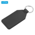 thumbnail image 3 of 4.3" PU Sublimation Keychain Blanks, Leather Key Fob with Rings for DIY Craft Car Key, Black, 4 Pack, 3 of 6