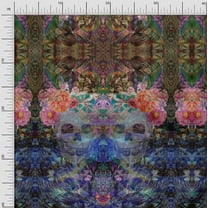 Soimoi Cotton Voile Fabric Floral & Panel Print Fabric by Yard 42 Inch Wide