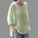 thumbnail image 3 of Camiseta holgada de manga 3/4 con cuello redondo y estampado a la moda para mujer Fridja  fjkfkj3414, 3 of 5
