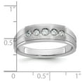 thumbnail image 2 of Auriga Fine Jewelry 14K White Gold Men's Diamond 5-Stone Ring Size 10 (Carat: 0.25cttw, Clarity: I1, Color: GH), 2 of 5