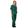 thumbnail image 6 of M&M SCRUBS Women Scrub Set V-Neck Medical Scrub Tops and Drawstring Pants - Pack of 2 Set (True Hunter Green, Small), 6 of 7