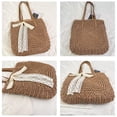 thumbnail image 5 of Women's Woven Large Capacity Tote Shoulder Crochet Beach Bag- Woven Boho Purse Knitted Shoulder Bag for Summer Vacation Beachy Travel Pool, 5 of 5
