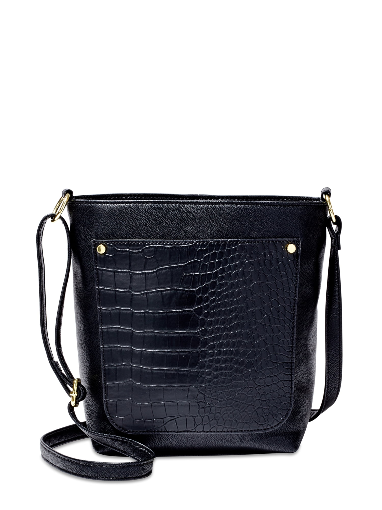 Time and Tru Zip Top Women's Crossbody Bag with Outside Pocket ...
