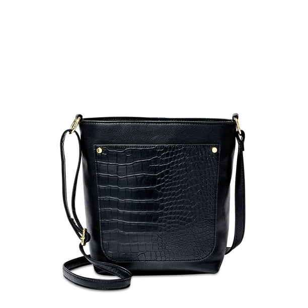 Time and Tru Time and Tru Zip Top Women's Crossbody Bag with Outside